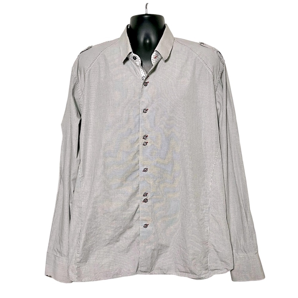 Stone Rose Checkered Button-Down Shirt Black/White Size 7/XXL